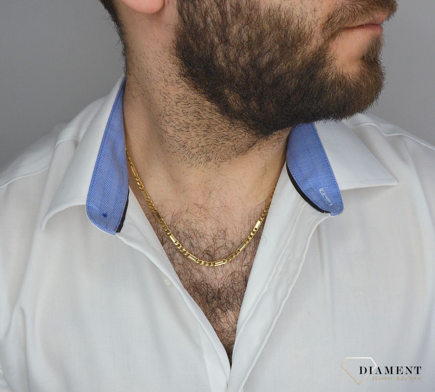 Złoty łańcuszek 333 pancerka z blaszką 4 mm DIA-LAN-1439-333 4mm (2).jpg